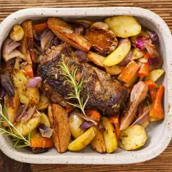 Roasted Lamb Roll with Vegetables