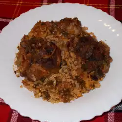 Roasted Lamb Leg with Dock and Rice