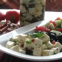 Antipasto with Marinated Cheese and Olives