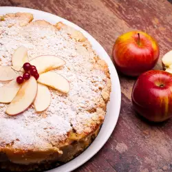 Cake with Red Apples