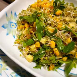 Corn, Broccoli Sprouts and Cheddar Salad
