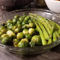 Asparagus and Brussels Sprouts in Butter