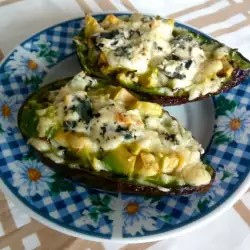 Baked Avocado with Blue Cheese