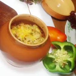 Vienna Sausages and Cheese in a Clay Pot