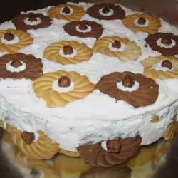 Cake with Round Biscuits