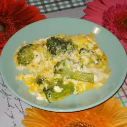 Delicious Broccoli with Eggs and Feta Cheese