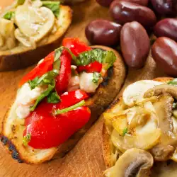 Bruschetta with Mussels and Mushrooms