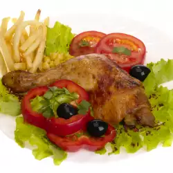 Chicken Legs with White Wine and Olives