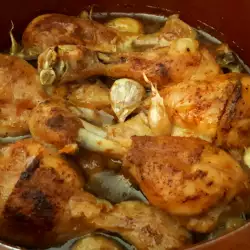 Baked Drumsticks with Beer and Garlic