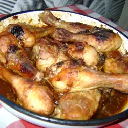Marinated Chicken Drumsticks with Soy Sauce and White Wine
