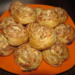 Puff Pastries with Feta Cheese and Seeds