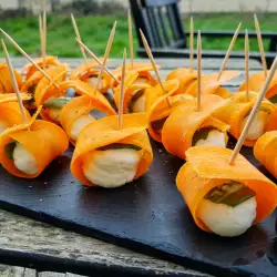 Festive Carrot Bites with Mozzarella Mousse