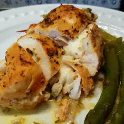 Chicken Breasts with Cottage Cheese and Asparagus