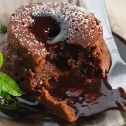 Chocolate Souffle with Almonds