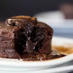 Homemade Chocolate Souffle with Butter