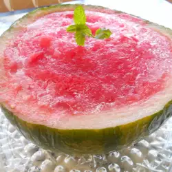 Watermelon Sorbet with White Wine