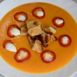 Tomato Cream Soup with Peppers