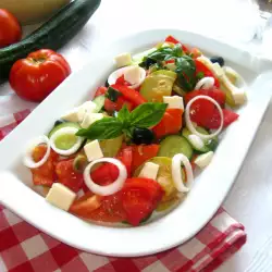 Tomato Salad with Zucchini and Goat Cheese