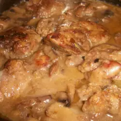 Oven-Baked Chicken Livers with Beer and Mushrooms