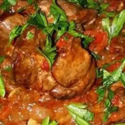 Village-Style Chicken Livers and Hearts