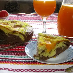 Two-Color Sponge Cake with Apricots