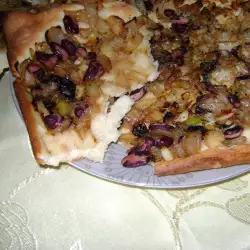 Focaccia with Caramelized Onions and Beans