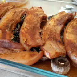 Oven-Baked Pork Belly with Mushrooms