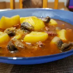 Potato, Mushroom and Bacon Stew