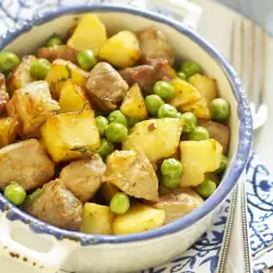 Oven Pork Stew with Potatoes and Peas