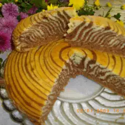 Elaborate Cake with Milk and Cocoa