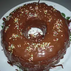 Cake with Cocoa and Chocolate Glaze