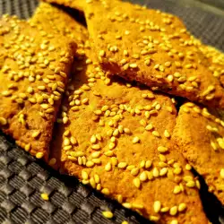 Crackers with Honey and Sesame Tahini