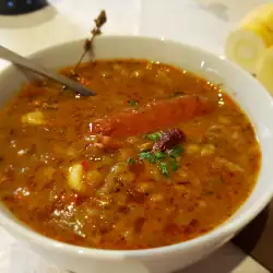 Lentil Stew with Chorizo and Parsnips