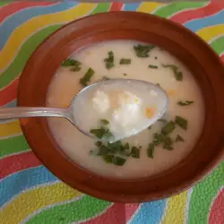 Milk Soup with Feta Cheese