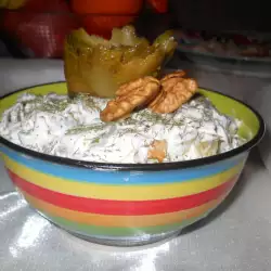 Yogurt Salad with Pickles and Walnuts