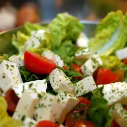 Summer Salad with Marinated Feta Cheese