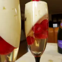 White Chocolate, Champagne and Raspberry Mousse