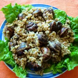 Snails with Rice and Garlic