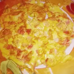 Omelet with Tomatoes and Smoked Meat