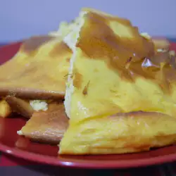 Omelette with Eggs and White Cheese