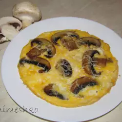 Omelette with Mushrooms and Yellow Cheese
