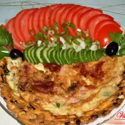Omelette with Ham and Spring Onions