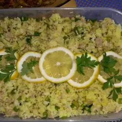 Rice with Tuna, Spring Onions and Olives