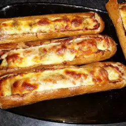 Stuffed Baguettes with Chutney and Vienna Sausages