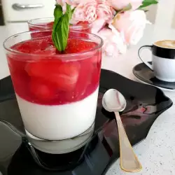 Panna Cotta with Strawberries in a Glass