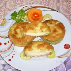 Crumbed Zucchini with Ham and Cheese