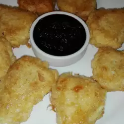 Breaded Cheeses with Blueberry Jam