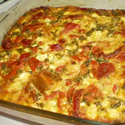 Oven Fried peppers with Eggs and Cheese