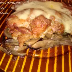 Chicken Steaks with Mushrooms and Melted Cheese
