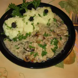 Pork Steaks with Mushrooms and Sour Cream